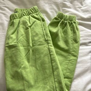 Brandy Melville green Rosa sweatpants